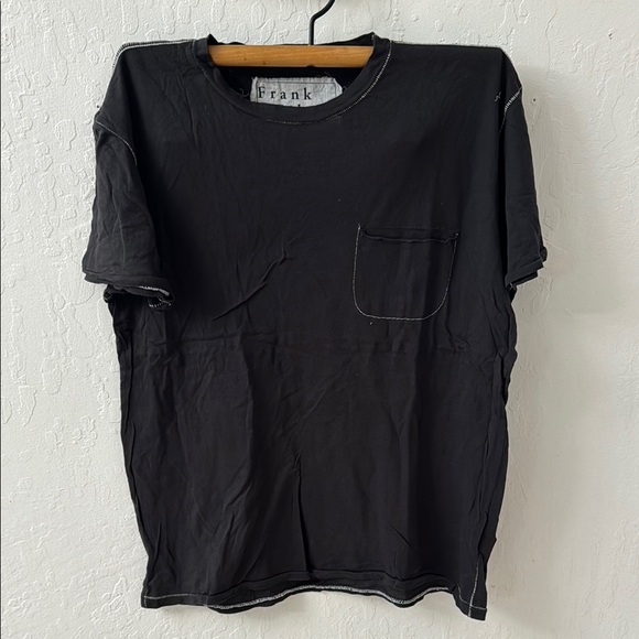 Frank & Eileen Soft Gray Black White Stitched Brady T Shirt Small - Picture 1 of 7